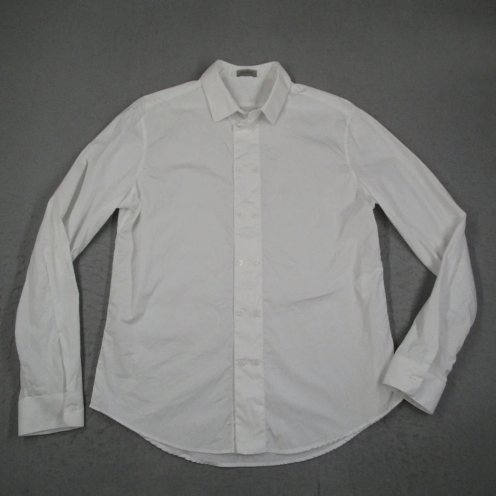 balenciaga dress shirt mens Balenciaga Logo-Embroidered Shirt - White